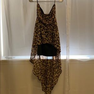 High-low, leopard print dress